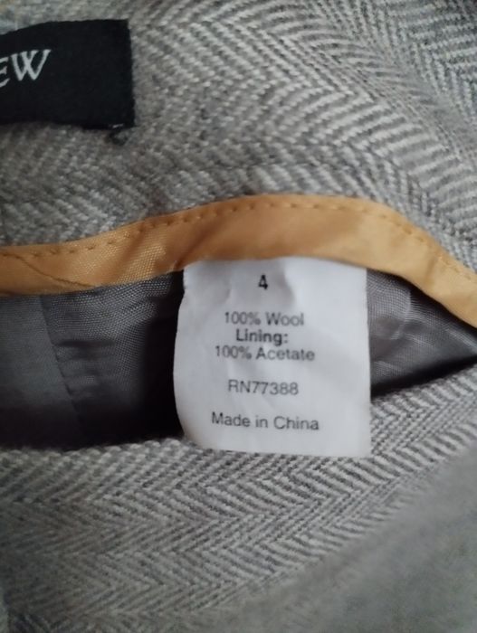 Spódnica MIDI jodełka 4 S 100% wełna J.Crew