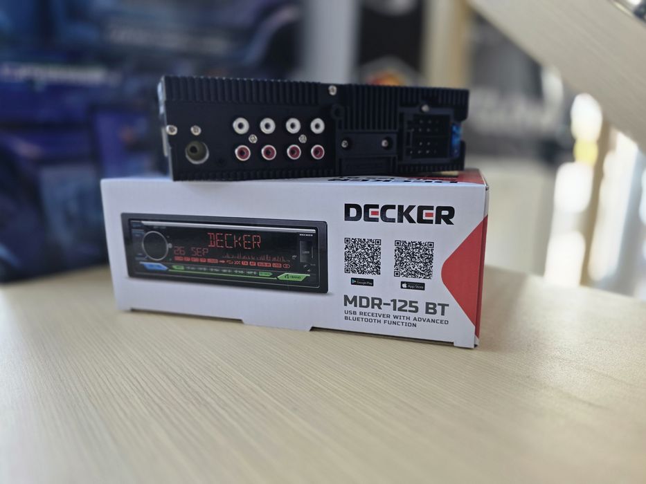 1 DIN магнітола Decker MDR-125 BT / Звуковий процесор / Bluetooth