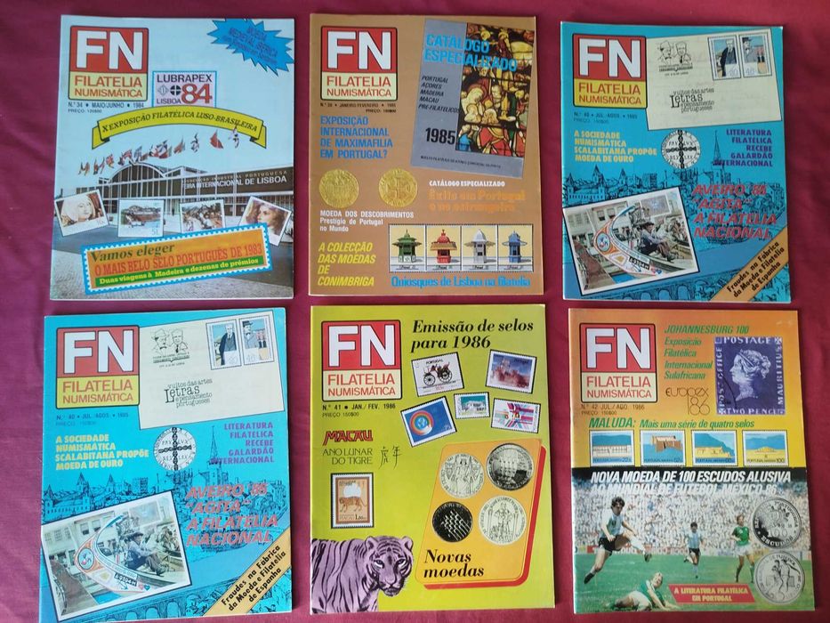 FN Filatelia Numismática - 15 Revistas dos Anos 80