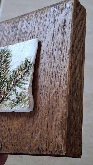 Obrazek na dębowej desce - rękodzieło