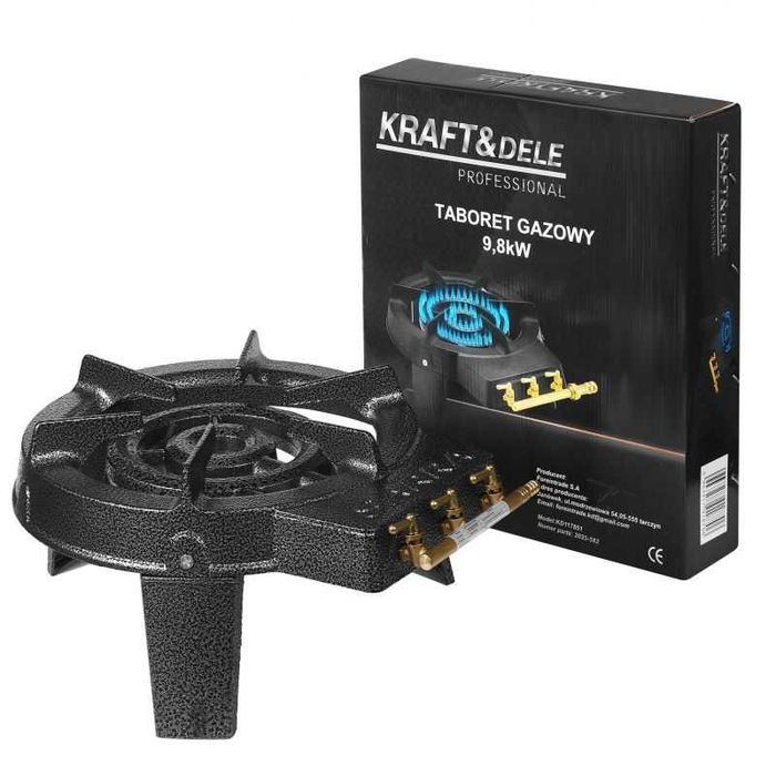 KRAFT&DELE Kuchenka Gazowa Taboret Palnik 9,8kw Na Butle LPG KD117851
