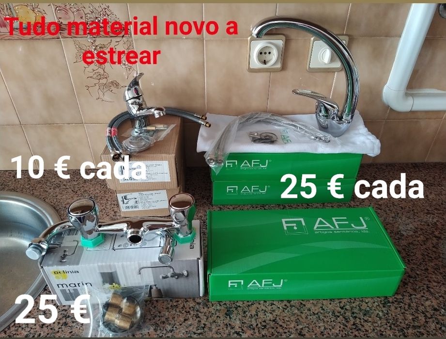 Torneiras monocomando misturadoras bancada e parede casa apartamento.