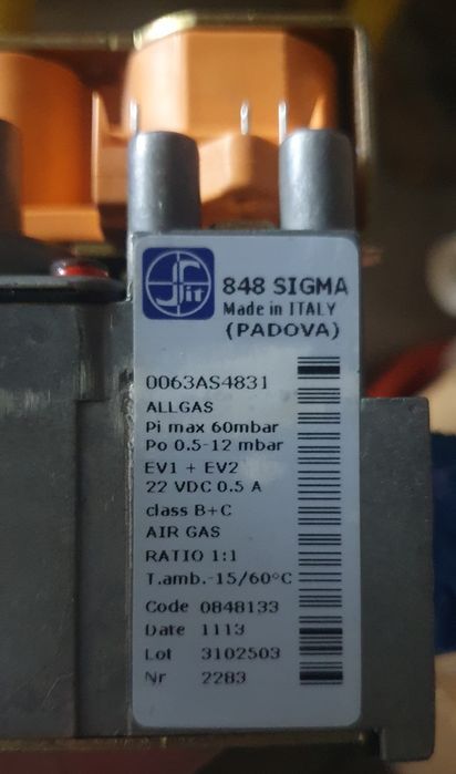 Zawór gazu Sigma Immergass Victrix