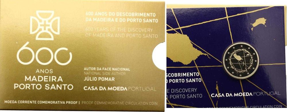 2019  Proof - 2.00 Euros 600 Anos do Descobrimento da Madeira e do Porto Santo