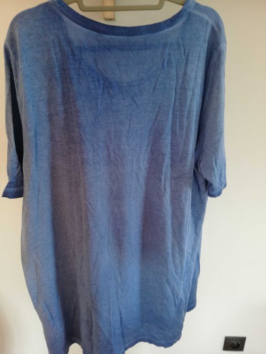 Via Appia Due niebieski t-shirt bluzka palmy r.50/52