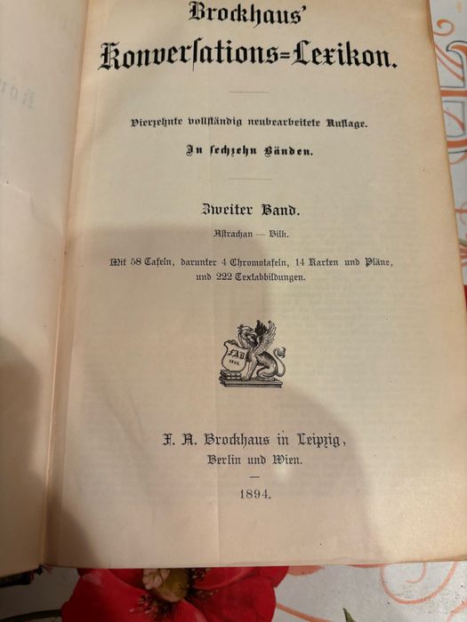 Старые немецкие книги 1894 год