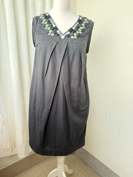 Sukienka Monsoon len 38 krótka biurowa na codzień minimalist chic