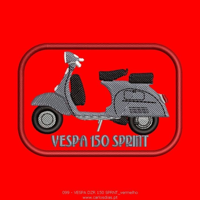 Vespa em bordado