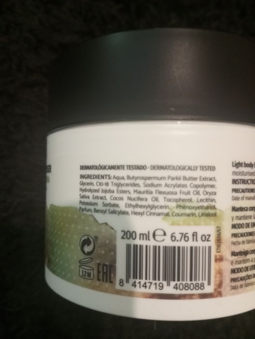 Manteiga Corporal Arroz E Óleo De Coco