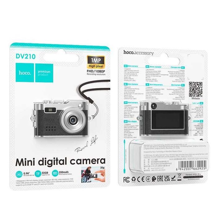Цифровая фото видео камера HOCO DV210 Mini digital camera |1080P, 1MP|