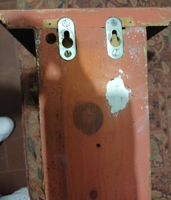 Consola em mármore e madeira