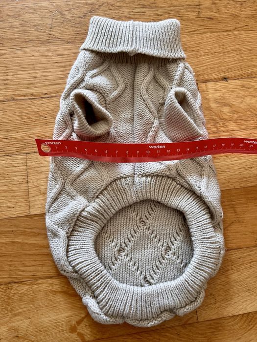 Camisola de cão em lã BPS bege