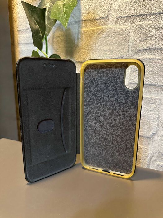 Skórzane etui/case Qult z klapką do iPhone X
