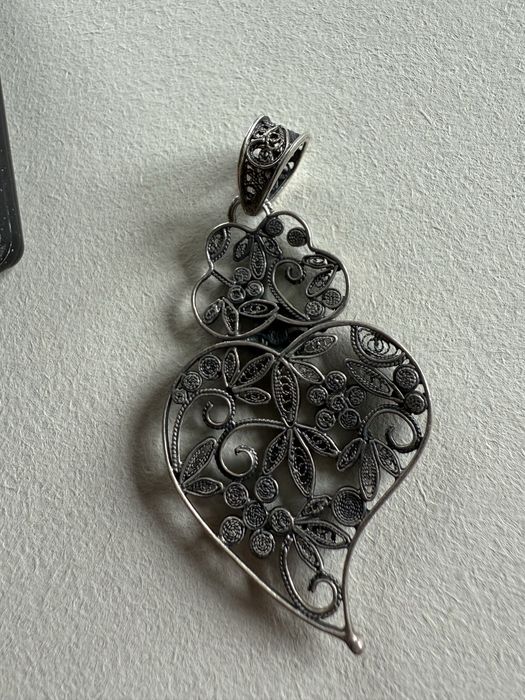 Coração de Viana em filigrana prata
