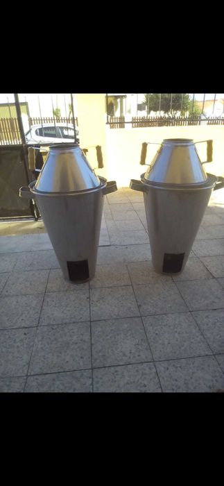 Fogareiros e assadores de castanhas assadas novos e em inox