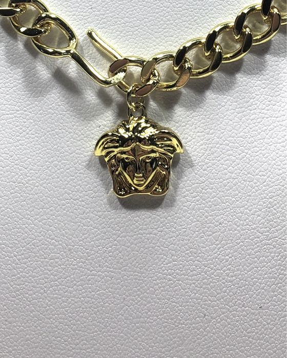 Złoty, damski łańcuszek VERSACE wybita próba 585•pozłacany ogniowo 14K