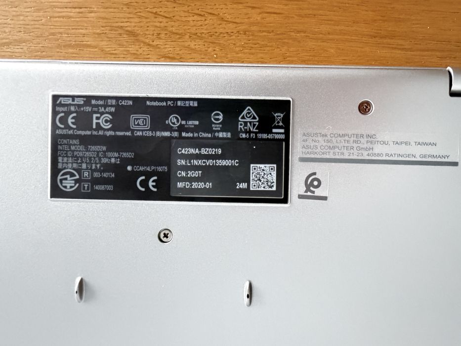 ASUS Chromebook C423NA francês