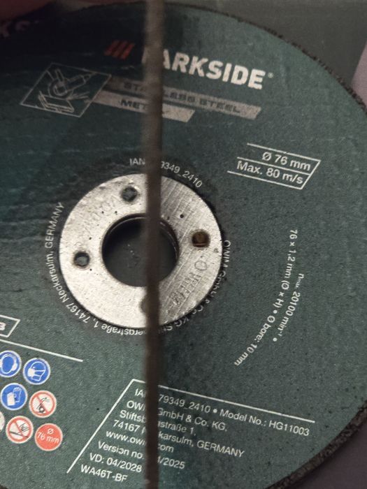 Discos de corte Parkside (Metal, Madeira, Cerâmica