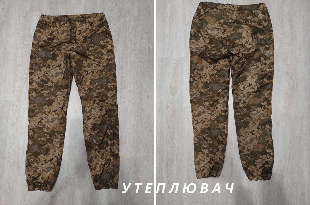 2в1 нові штани військові з утеплювачем - піксель, розмір 52
