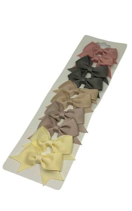 Spinki do włosów kokardki kolorowe zestaw 10 sztuk kod 1649