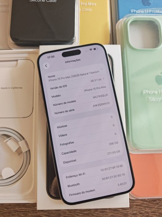 iPhone 15 Pro Max 256GB Natural Titanium Seminovo Aceito Retomas