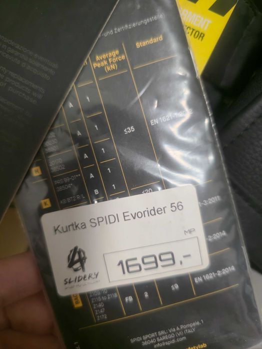 Syndyk sprzeda kurtkę motocyklową SPIDI Evorider Leather rozm. 56