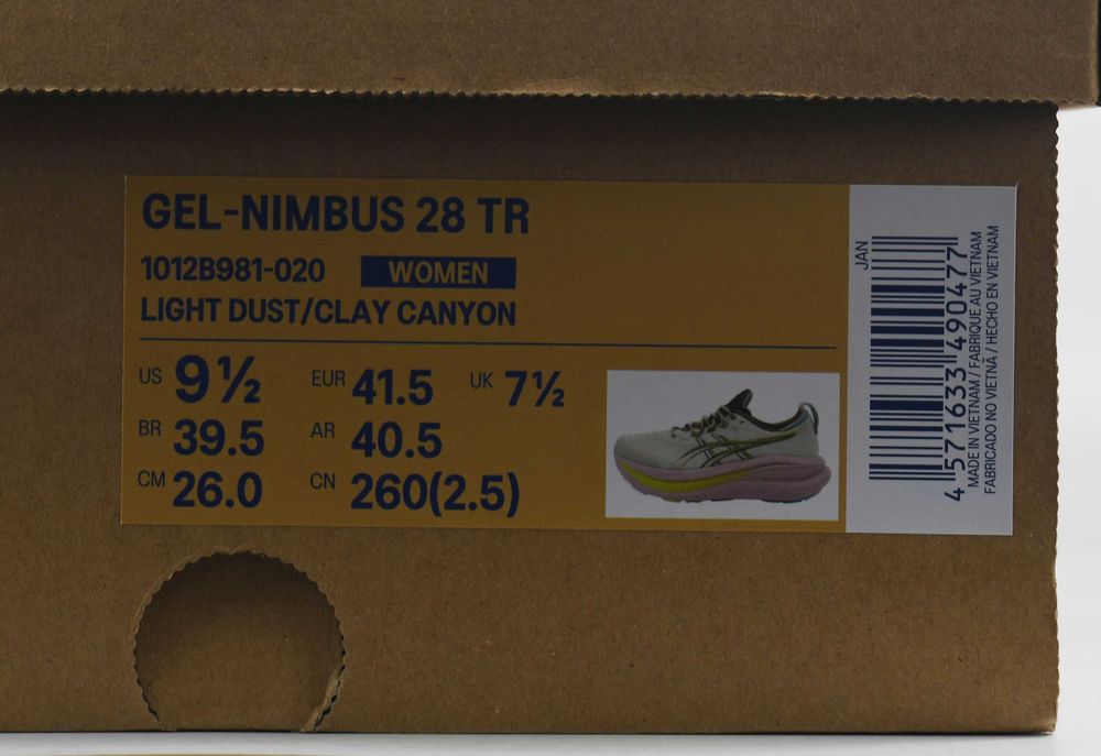 Asics Buty do biegania Gel-Nimbus 28 Tr 1012B981-020 roz. 41,5