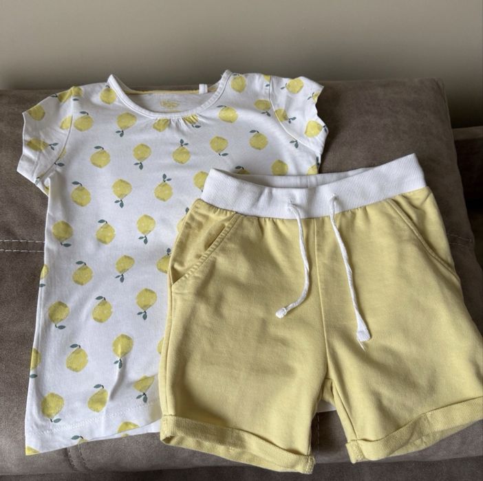 Стильний лук, футболка лимончики 98-104 h&m lupilu