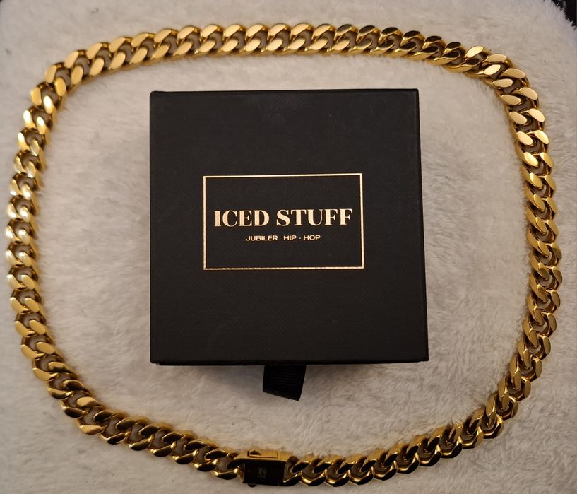 Łańcuch ztoty pozłacany iced stuff