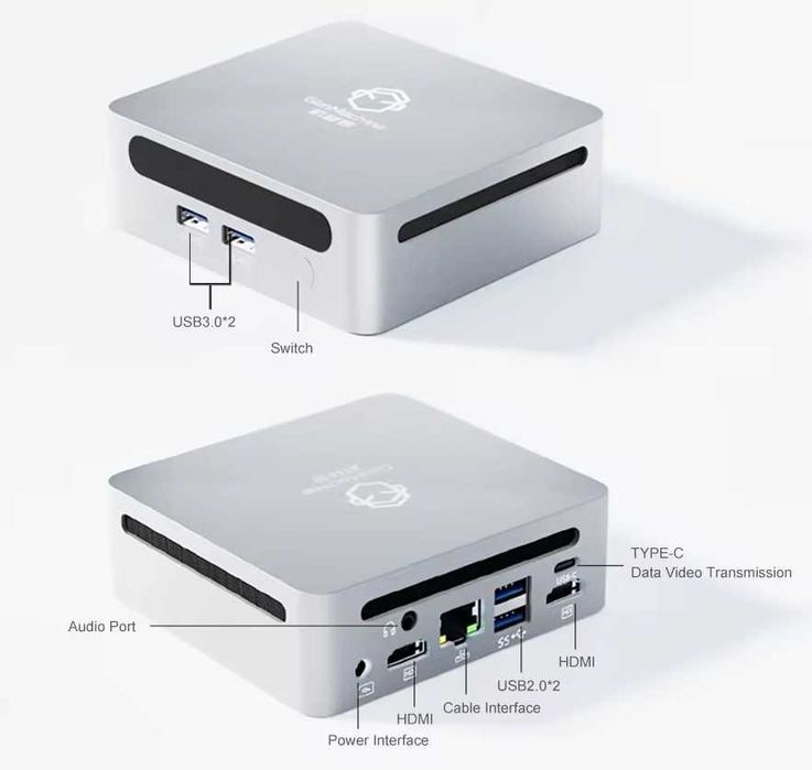 Міні ПК GenMachine Ren4000 4300U DDR4 WiFi6 BT5.2 Новий Запакований