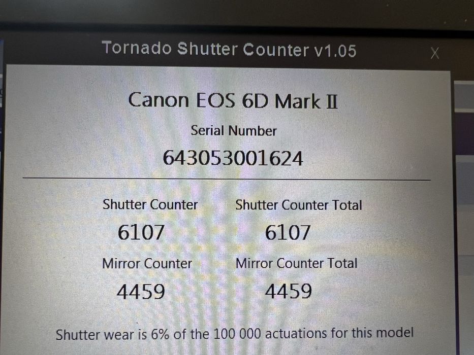 Canon EOS 6D mark II Body Fabryczny Stan 6107 zdjęć
