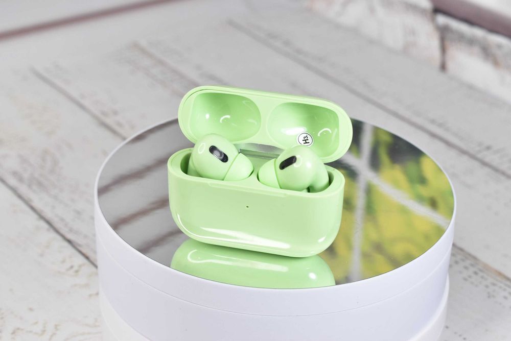 Бездротові блютуз навушники Macaroon Зелені Мікрофон