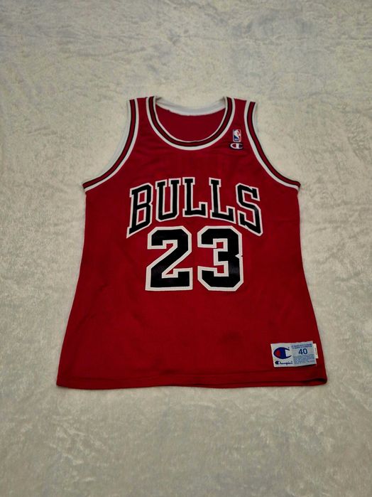 вінтажна червона баскетбольна майка Champion/Michael Jordan Chicago Bulls Jersey