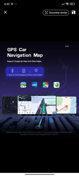 Rádio TOP 1DIN com Android e GPS