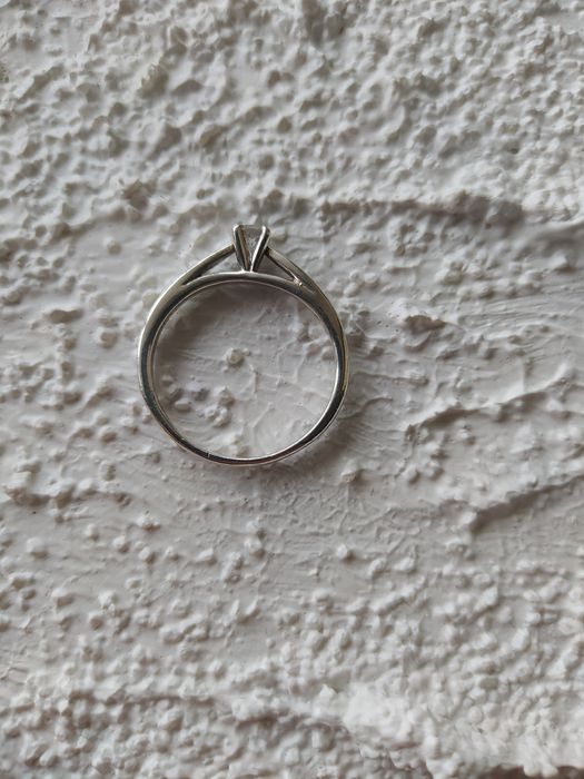 Каблучка з діамантом 0.2 карата, кольцо , платинове кільце ,