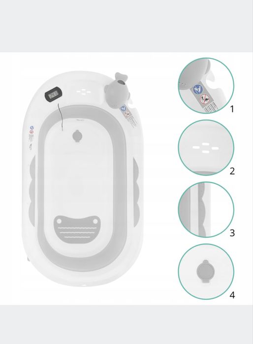 PRIMABOBO Wanienka składana ze stojakiem poduszka