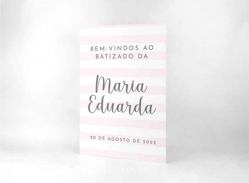 Placa de Boas-Vindas em PVC - Para Batizados, Casamentos e Eventos