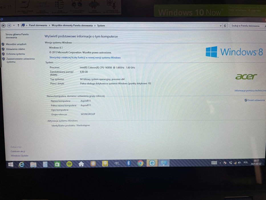 Laptop Acer Aspire R11 dotykowy