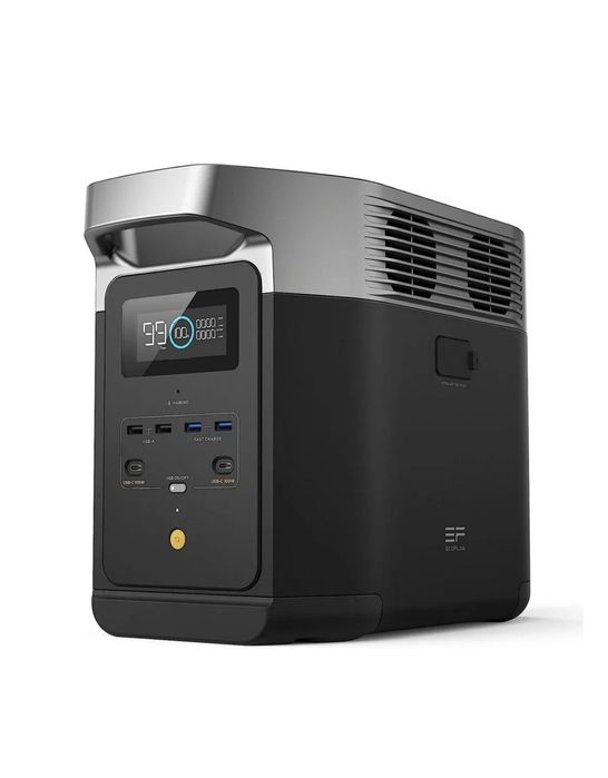 Zestaw: Magazyn energii Ecoflow Delta 2, mikroinwerter, oryginalne kable ecoflow i inteligentne gniazdko sterowania.