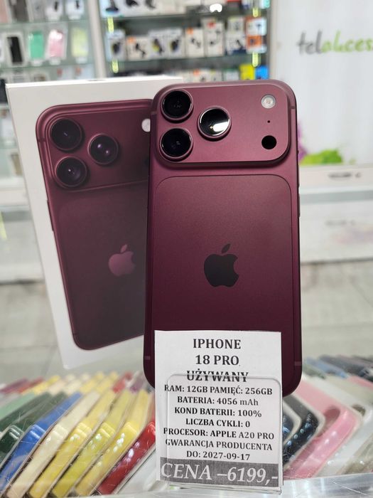 Iphone 18 Pro 256GB Bat 100% Gwarancja! Telakces Felicity *Raty 0%