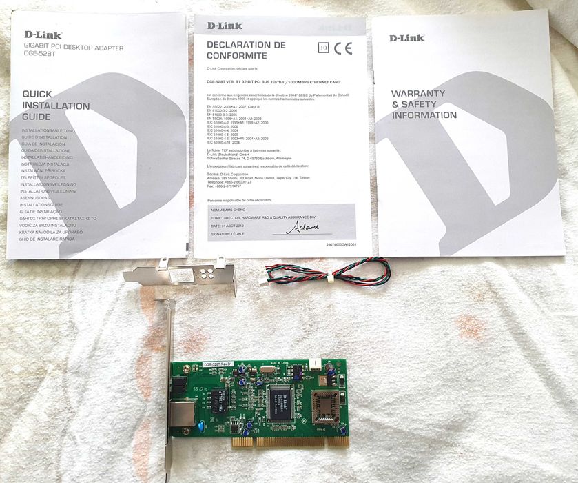 Placa de rede D-Link 10/100/1000 Mbps Gigabit PCI Desktop Adapter