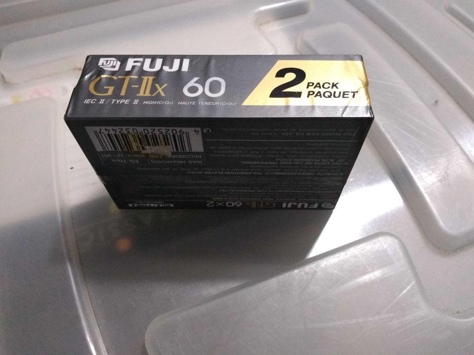 Cassetes de áudio FUJI GT-IIx 60 PK2 VINTAGE, NOVAS!