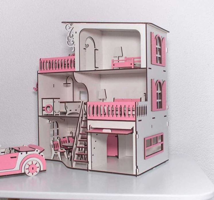 Будиночок ляльковий ігровий з лол кабріолетом гараж Ляльковий домик