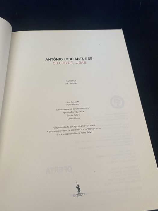 Pack Livros edição exclusiva de 1.000 exs. António Lobo Antunes