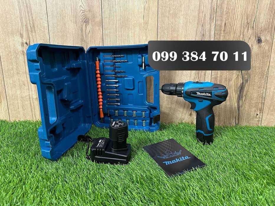 Дриль-шуруповерт акумуляторний Makita DF330 DWE з двома акумуляторами