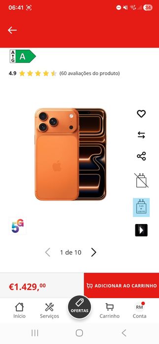 Iphone 17 Pro max 256 GB novo selado