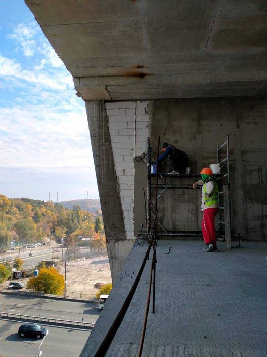 Машинна штукатурка, напівсуха Стяжка підлоги