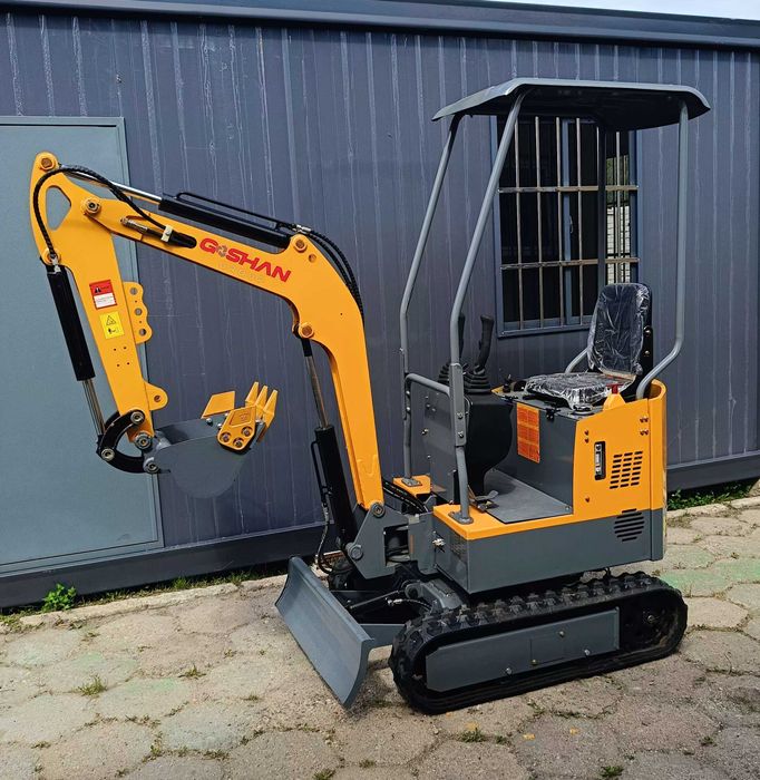 Nowa Minikoparka G-SHAN 1000kg+szybko złączka,trzy łyżki,ramię skrętne