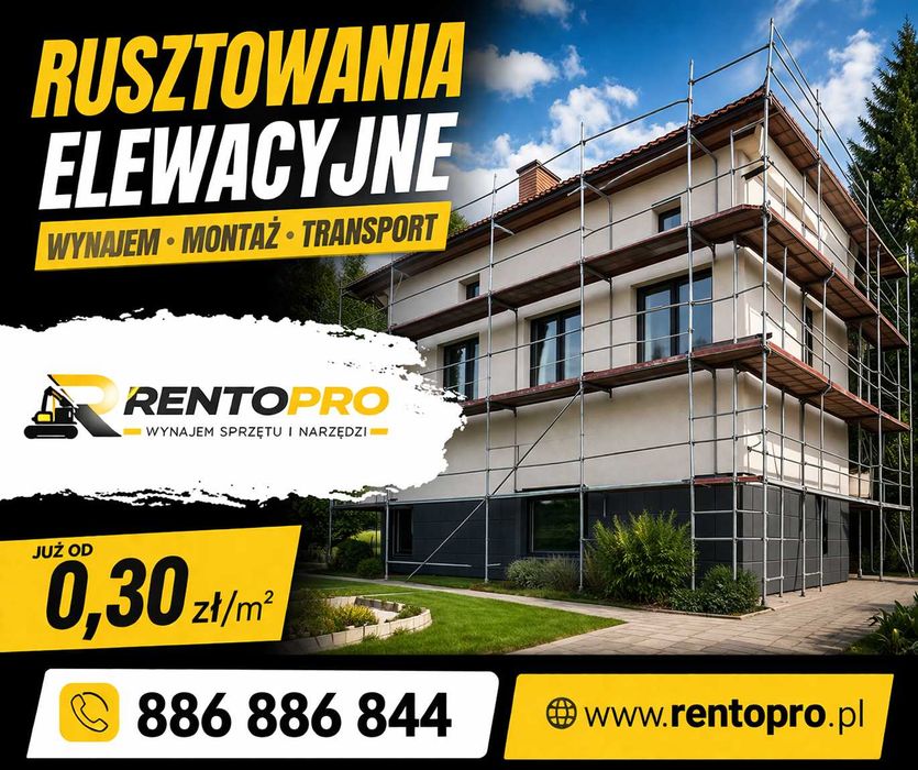Rusztowanie elewacyjne do wynajęcia