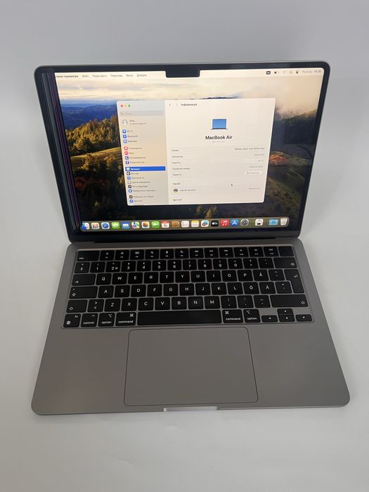 MacBook air 13 M2 2022 16ram 256гб батарея 100%
